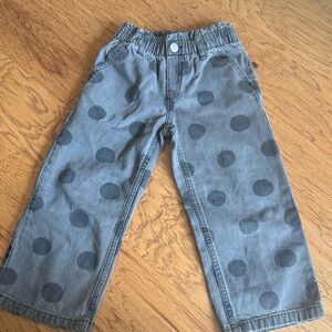 H&M toddler Polka Dot Elastic Waist Pants - Gray